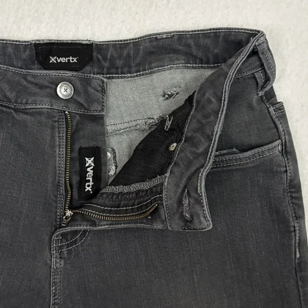 Vertx Defiance Jeans Mens 33x32 Gray Tactical Stretch Coolmax Denim Pants